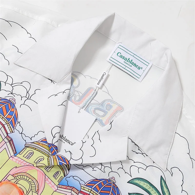 Casablanca 2023 new silk short-sleeved shirt