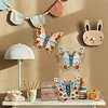 3D Wooden Diamond Art Butterfly Wall Decor Kit - DIY Sparkling Butterfly Craft for Home Decoration