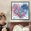 Notes coeur fleur-sp&eacute;cial forme diamant peinture-30*30cm