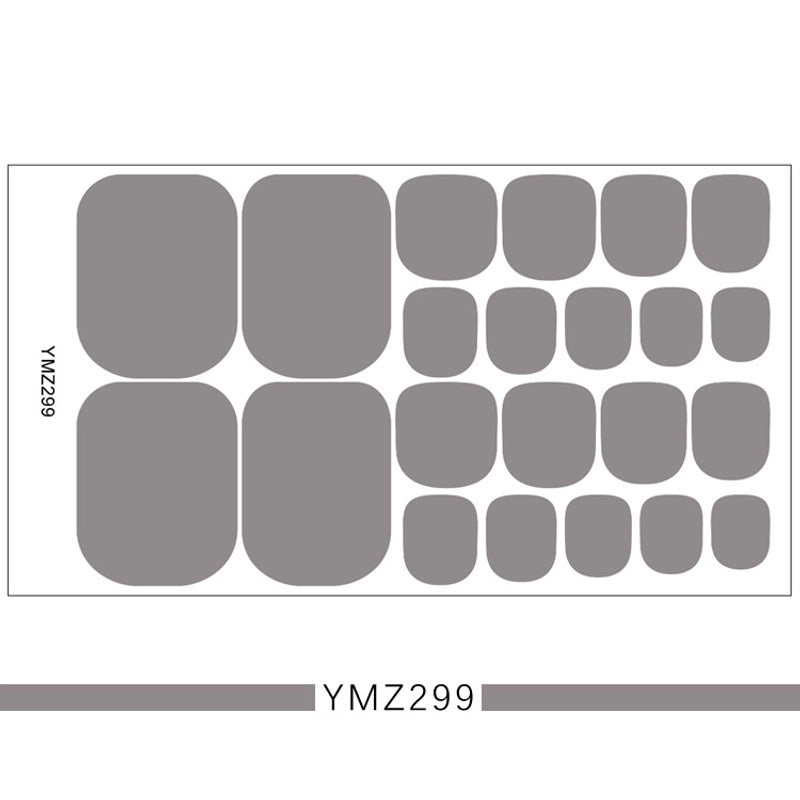 Foot Stickers Nail Stickers Full Solid Color 3d Toenail Stickers Patch