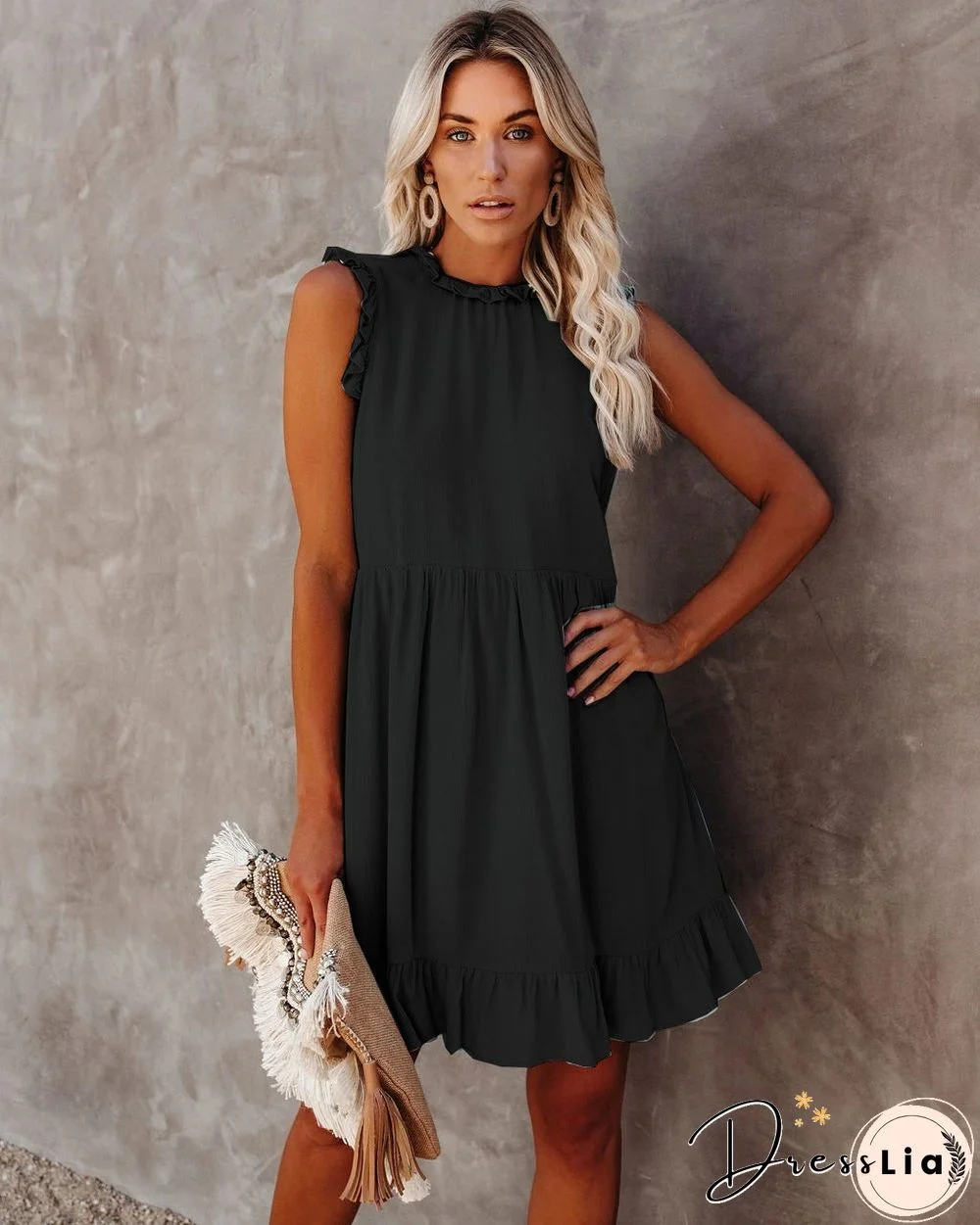 Summer Women's New Dress Ruffled Waist