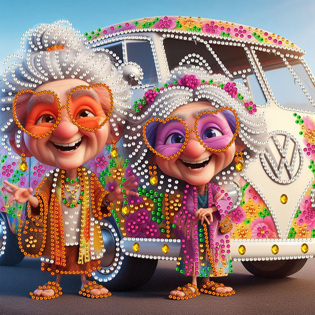 Grandma - Diamond Painting - Partial Special Shaped Drill(Canvas|30*30cm)