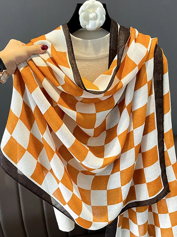Contrast Print Scarf