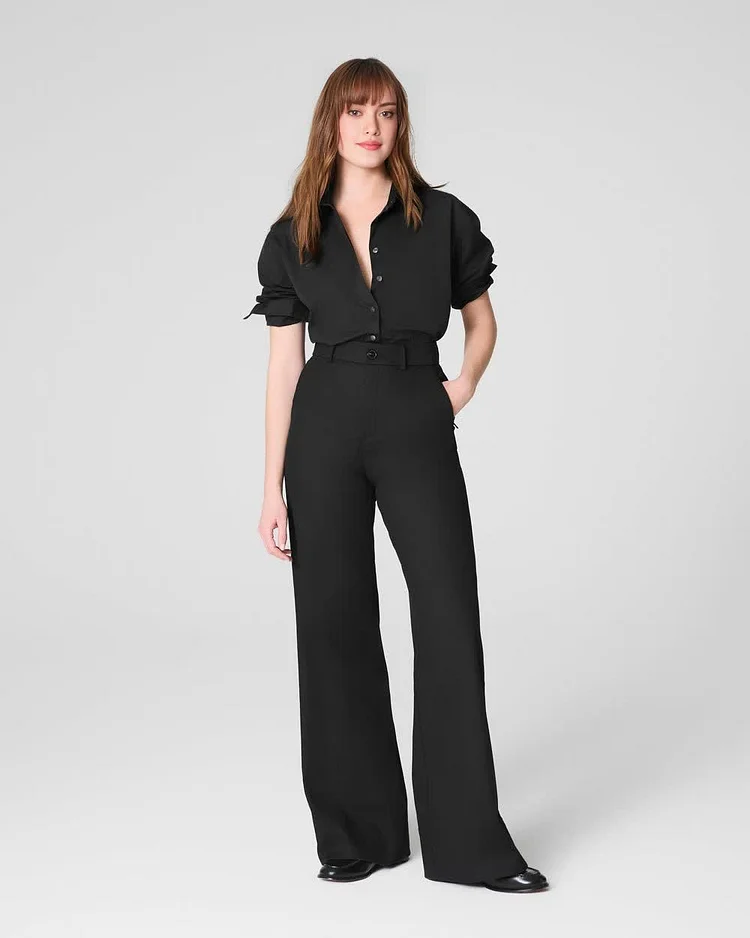 Tummy Control Stretch Twill Wide Leg Pant (Buy 2 Free Shipping)