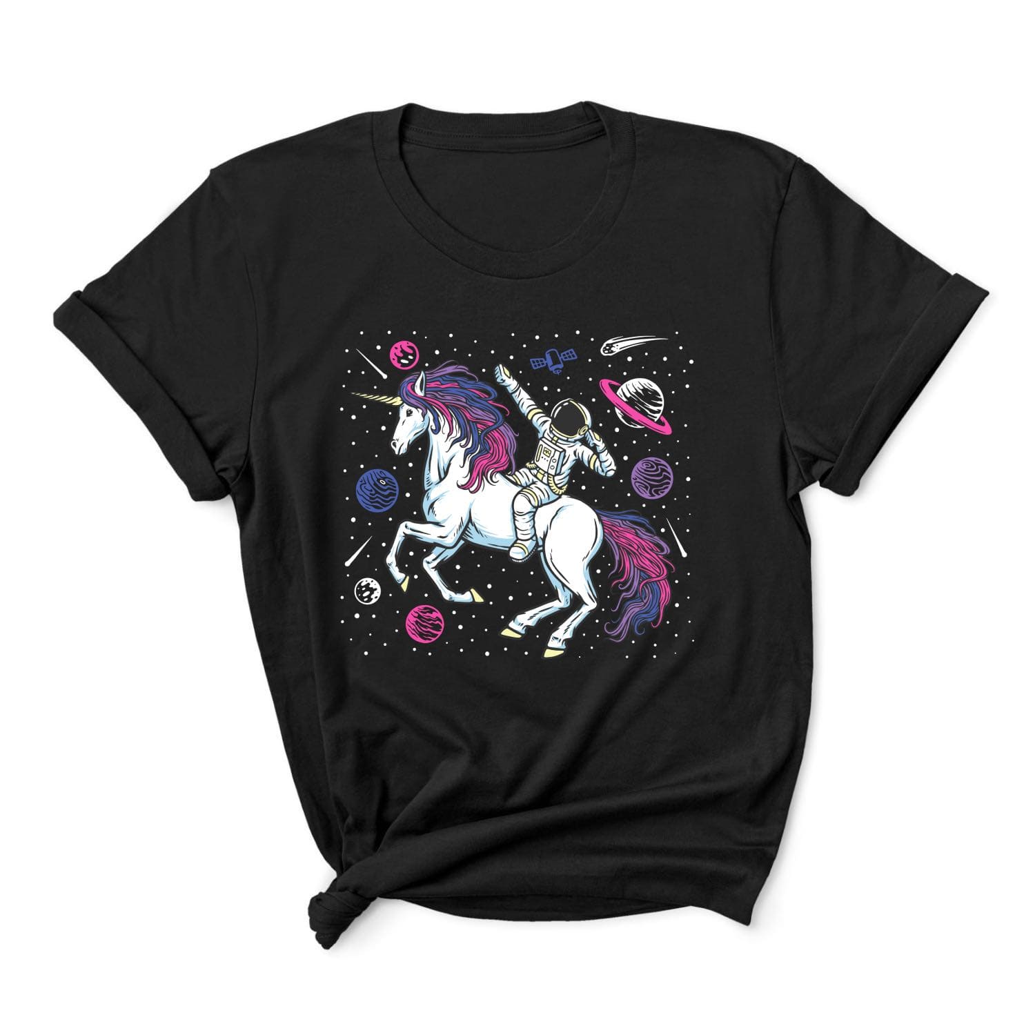 Bisexual t-shirt space unicorn