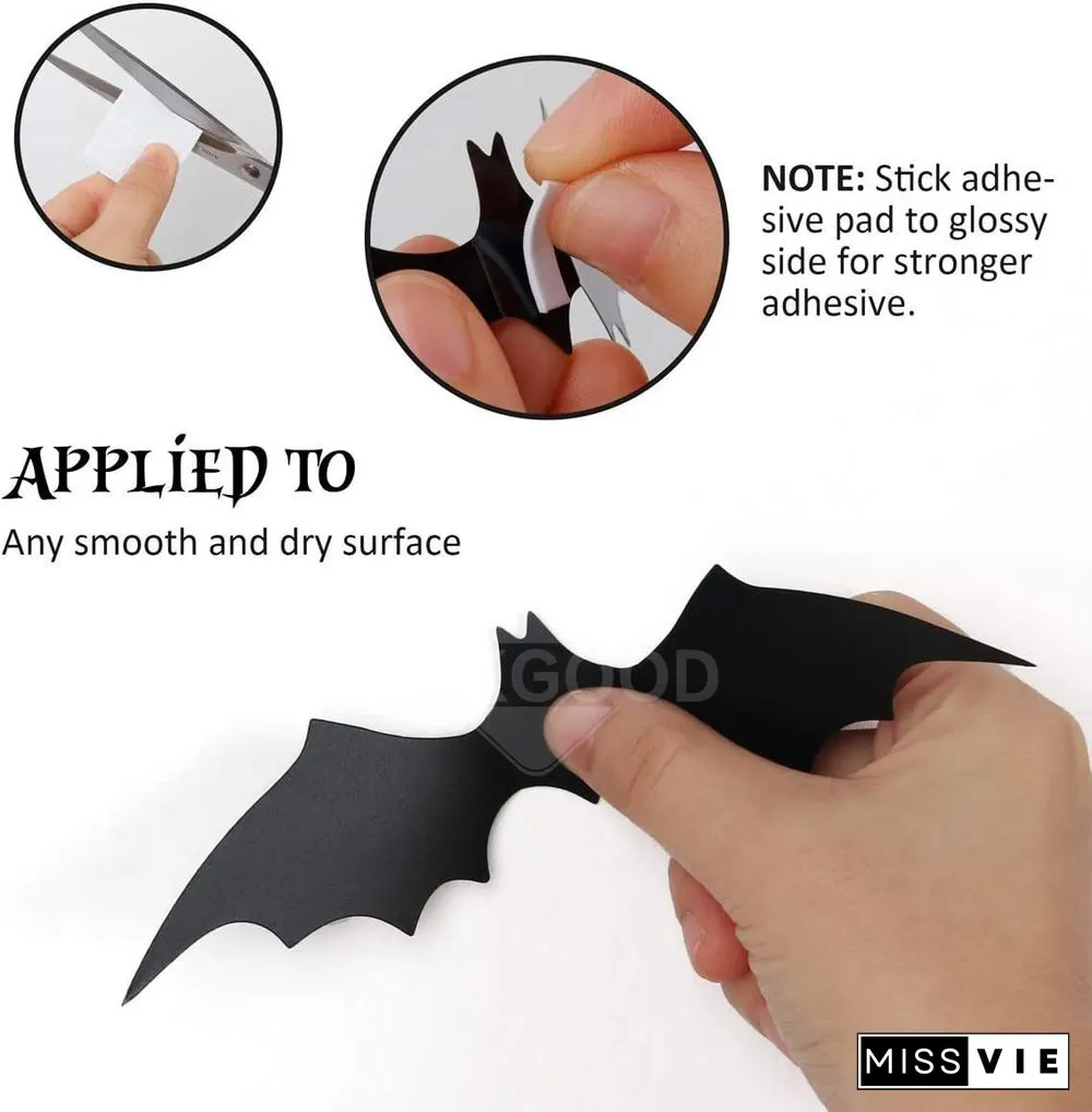 3D PVC Bat Wall sticker For Halloween Decoration