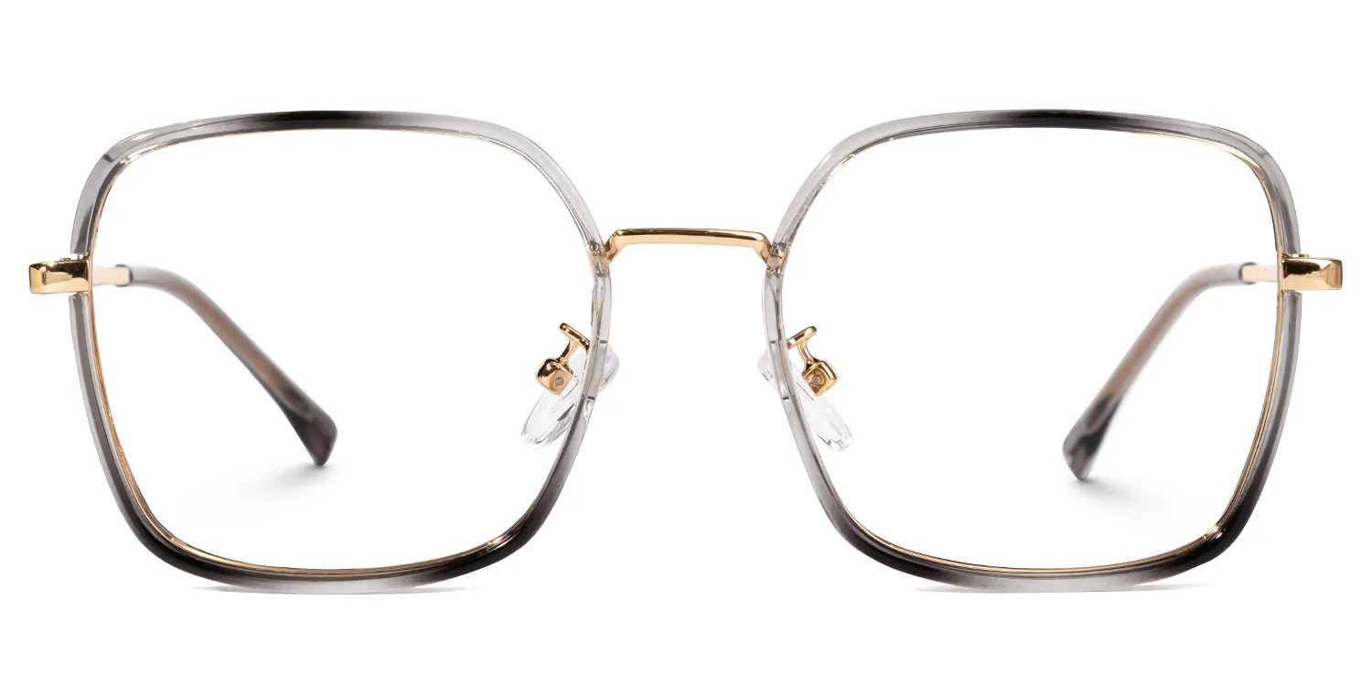 Kelby Grau-Schwarz Quadratisch Brille Grau-Schwarz