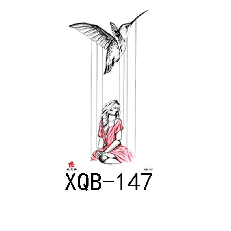 Small Full Arm Waterproof Tattoo Sticker Half Arm Arm Fierce Wolf Head Animal Arm Lasting European and American Tattoo Sticker