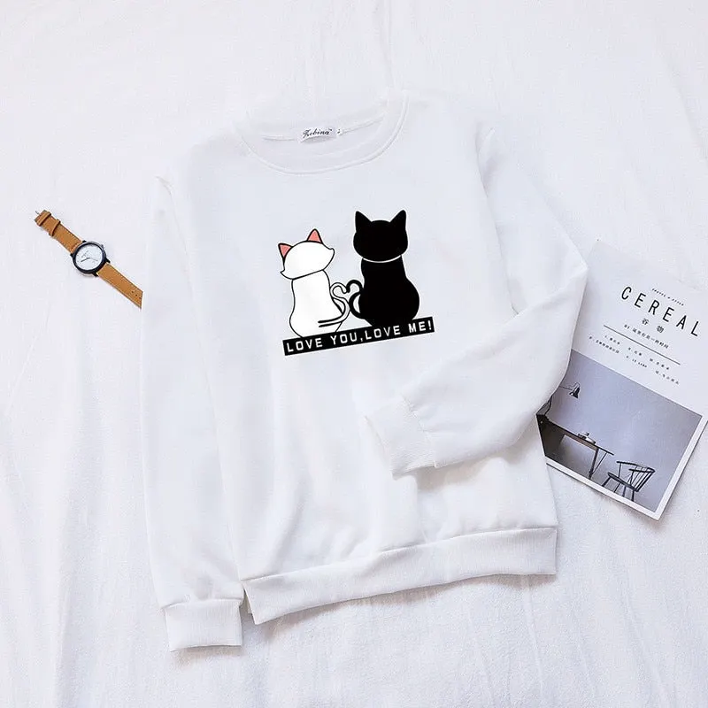 fashion print women hoodies sweatshirt female pullover autumn and winter clothes O-NECK loose padded hoodie 2019 drop shipping