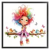 Rainbow Girl Bead Embroidery Kit Pre-Printed Bead Cross stitch