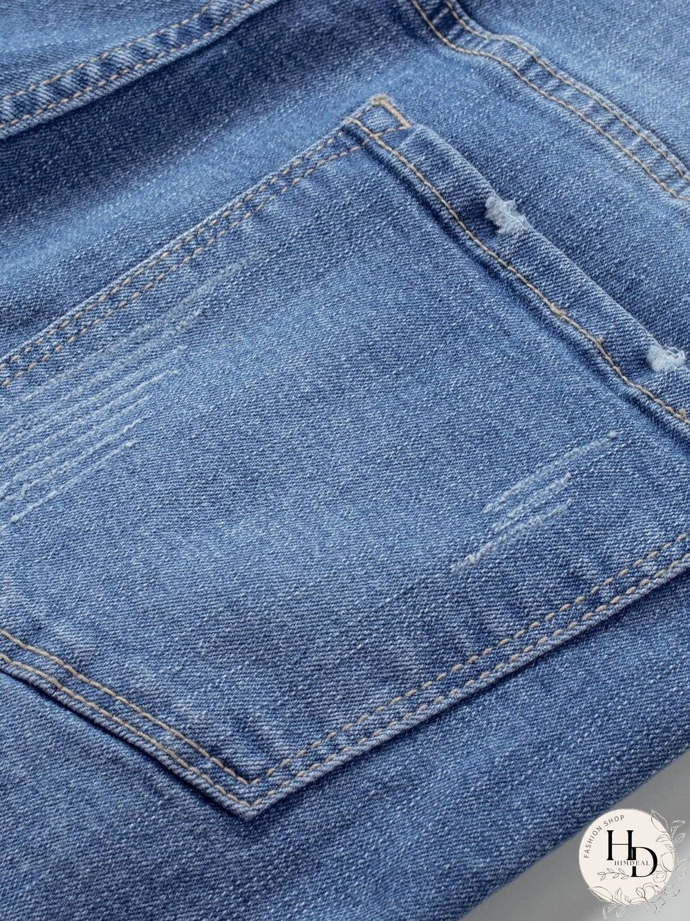 Stylish Distressed Denim Shorts with Floral Applique