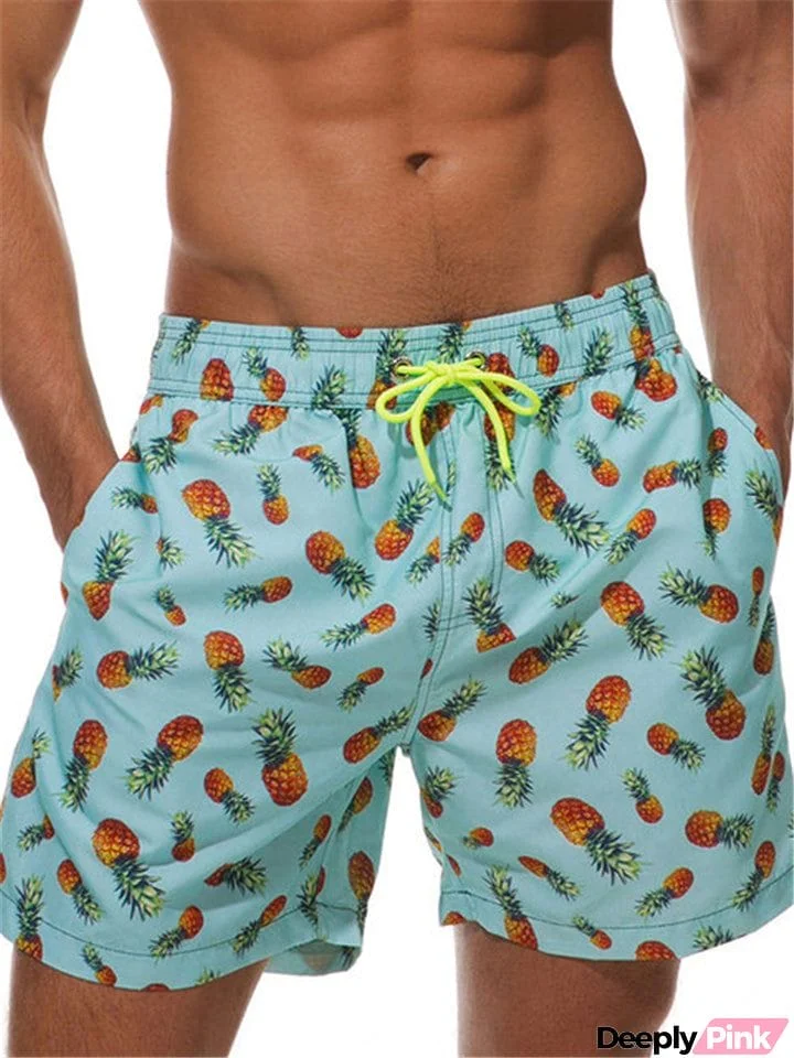 New Casual Quick Dry Summer Men's Printed Beach Board Shorts