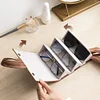 Leather Multi-Grid Glasses Box Hand-Folding Sunglasses Box Sun Glasses Box Jewelry Storage Box