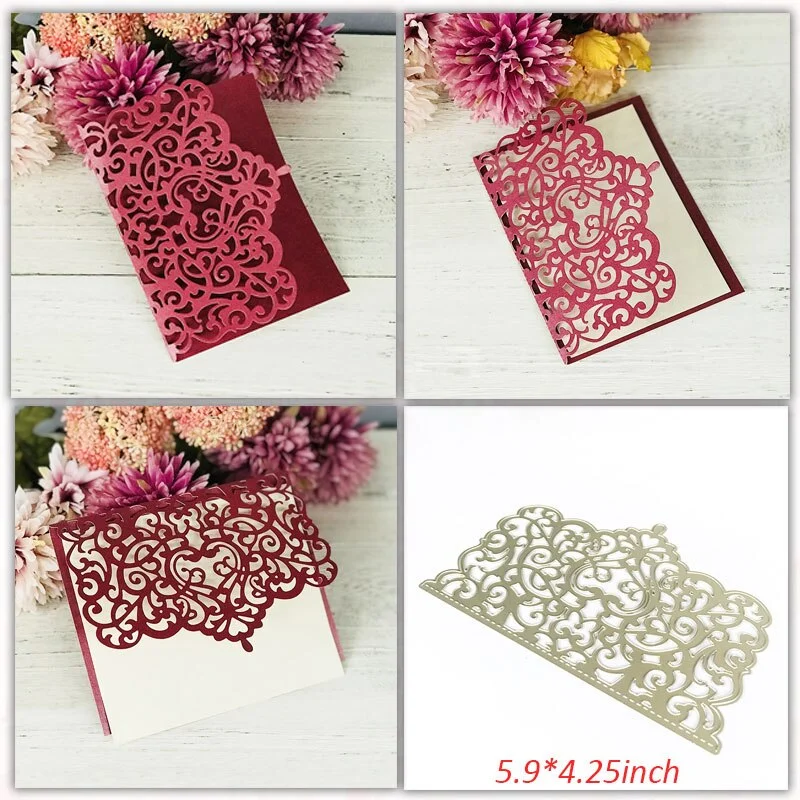 Wedding Invitation Dies Scrapbooking Metal Cutting Dies New 2019 Valentine's Day Decoration Craft Dies Cut for Card Making