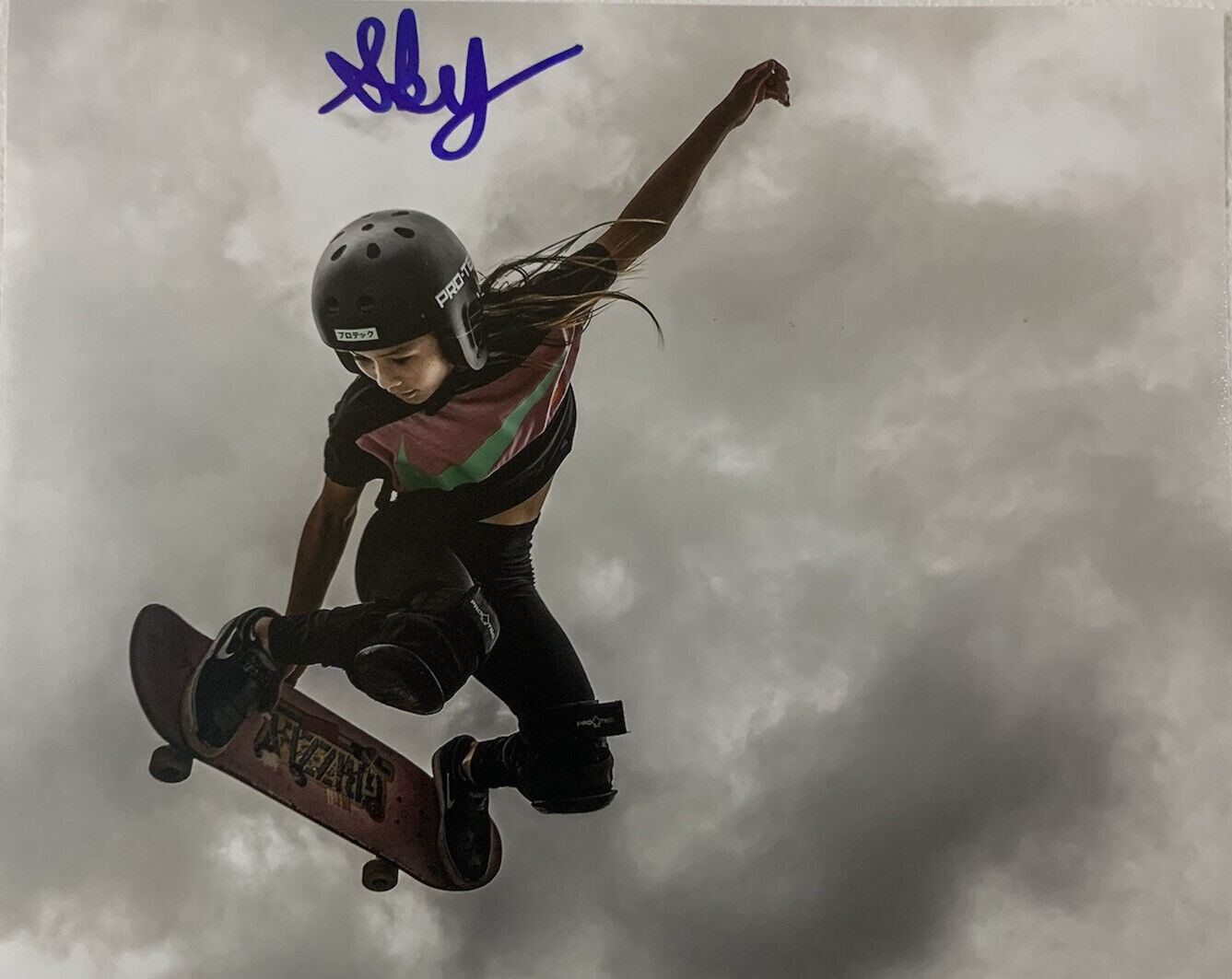 SKY BROWN HAND SIGNED 8x10 Photo Poster painting OLYMPICS SKATEBOARDER RARE AUTOGRAPH COA