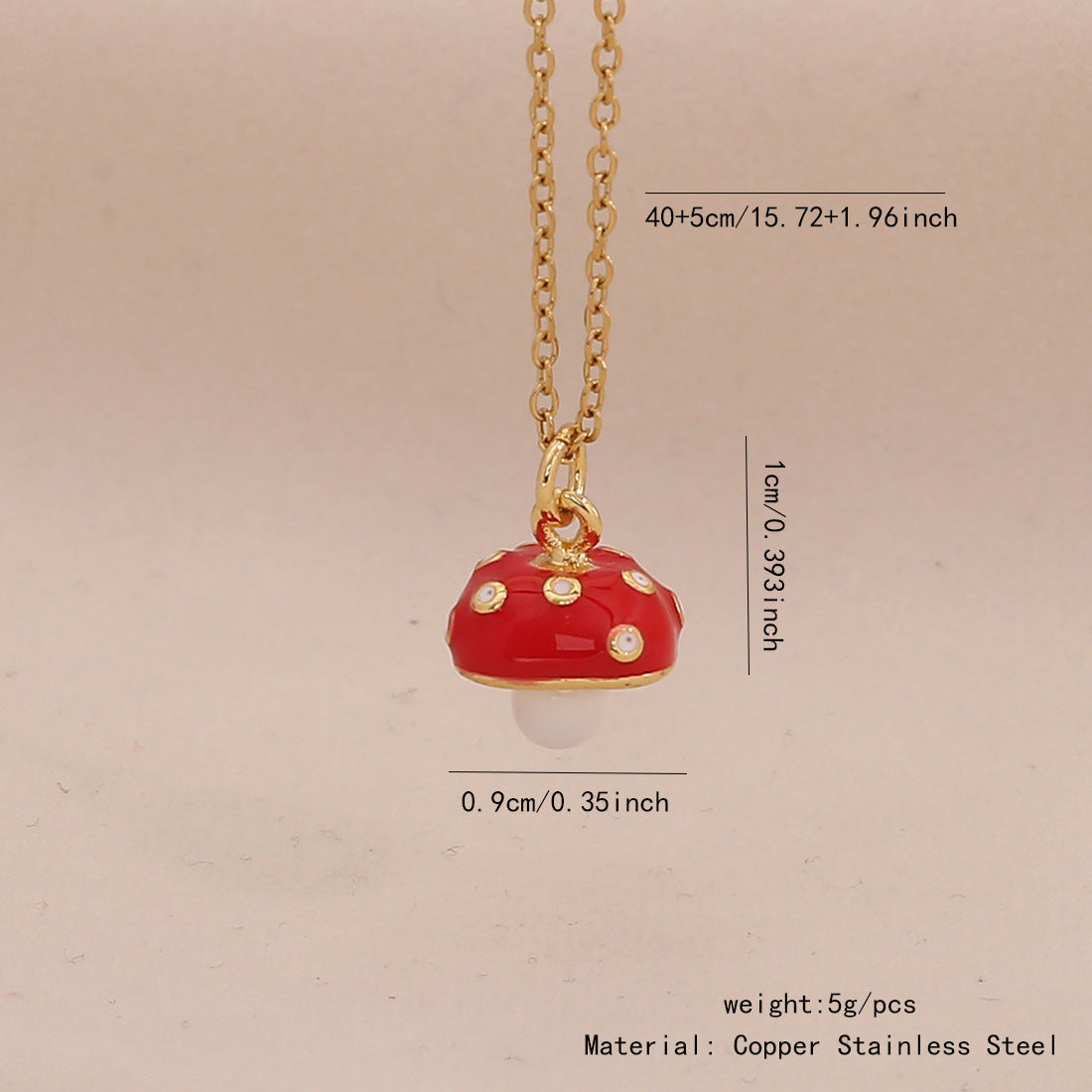 Cute Fruit Pendant Lips Red Pepper Necklace Fashion Stainless Steel N1513