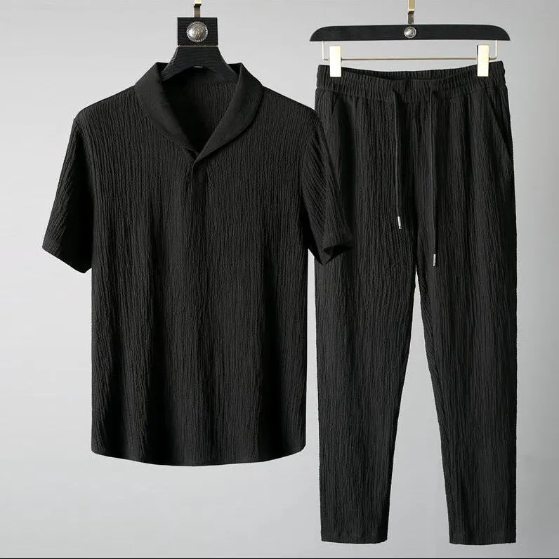 Men's Linen Set &ndash; Short-Sleeve Shirt & Trousers Summer Co-ord &ndash; view 2