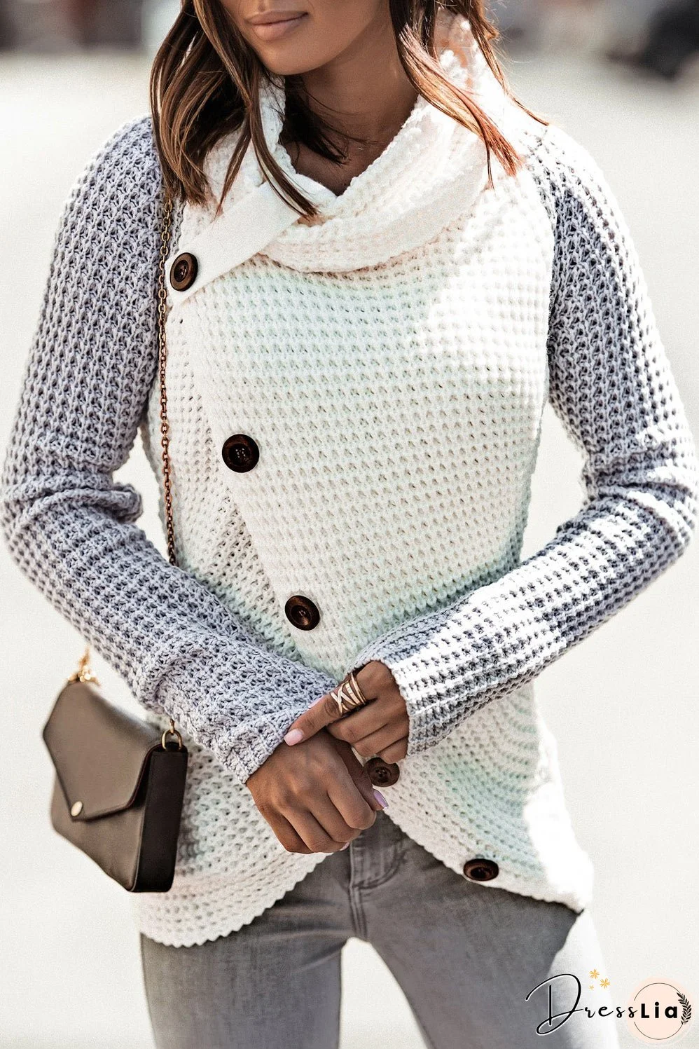 Hem Wrap Pullover Sweater