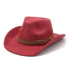 Unisex Western Cowboy Outdoor Wool Suede Hat by Inlyline