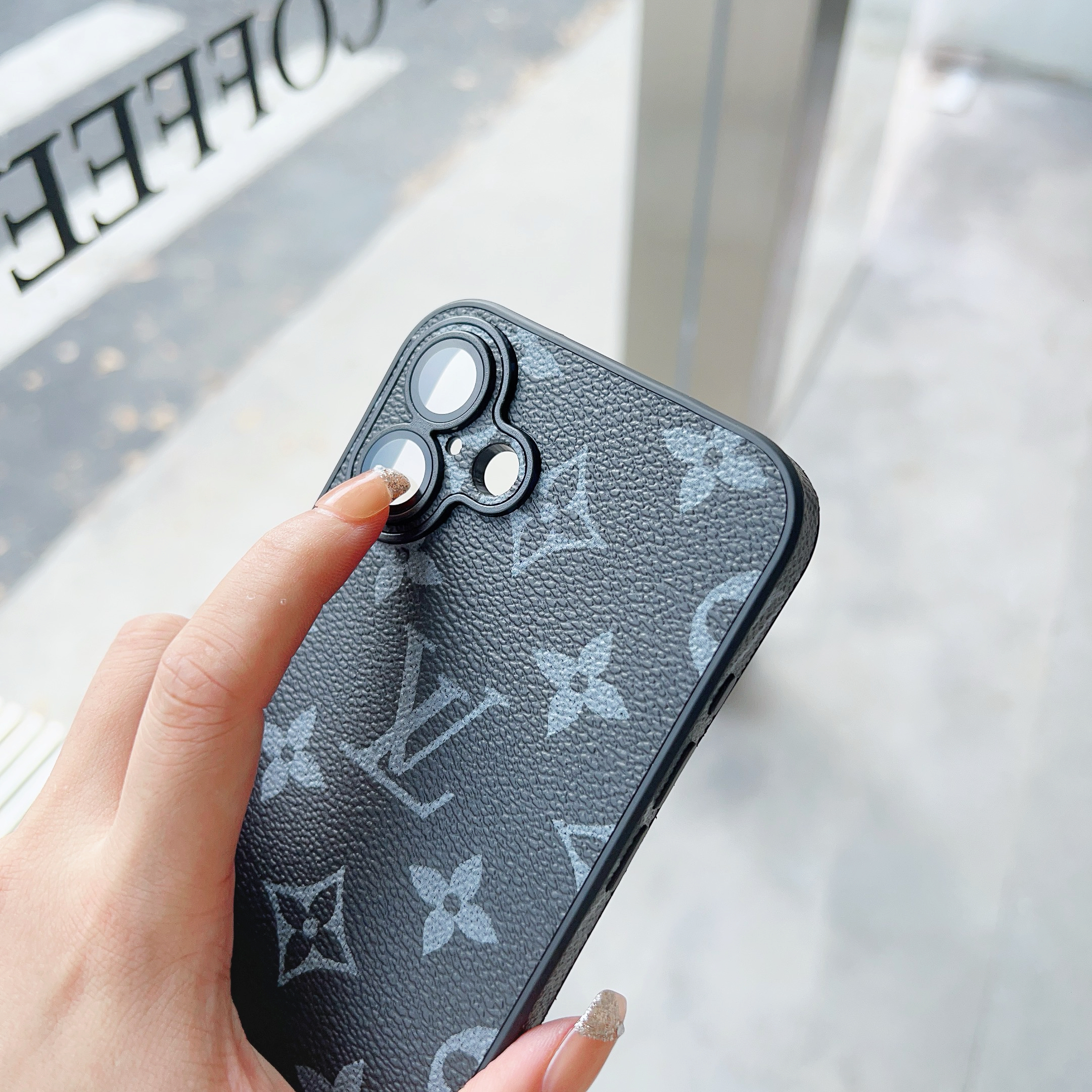 Classic Canvas LV Monogram Leather Apple iPhone Back Cover Protective Case