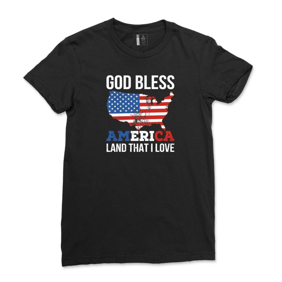 America God bless the land that I love Shirt Women muscle Shirt Tie Dye Patriotic 4th of July T-shirt Mens USA Flag tShirts Tee