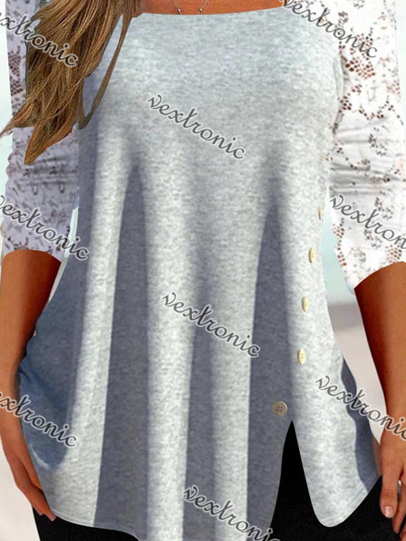 Women Half Sleeve V-neck Solid Color Dress