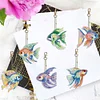 6pcs Fish DIY Diamond Painting Double Sided Keychains