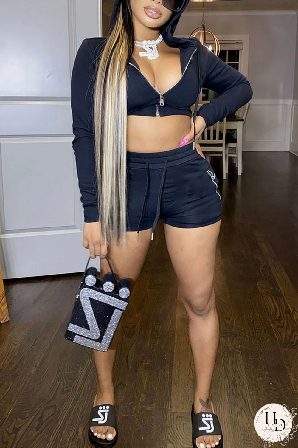 Yellow Polyester Fashion Casual Europe and America Solid Zippered Straight Long Sleeve Two Pieces