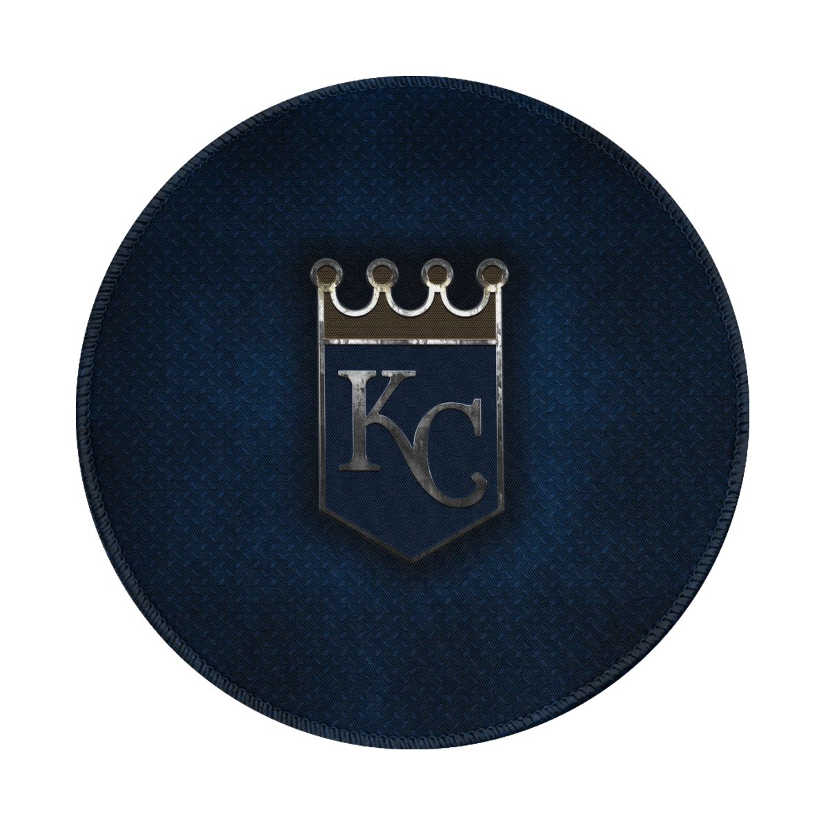 Kansas City Royals Metallic Blue Waterproof Round Mouse Pad for Wireless Mouse