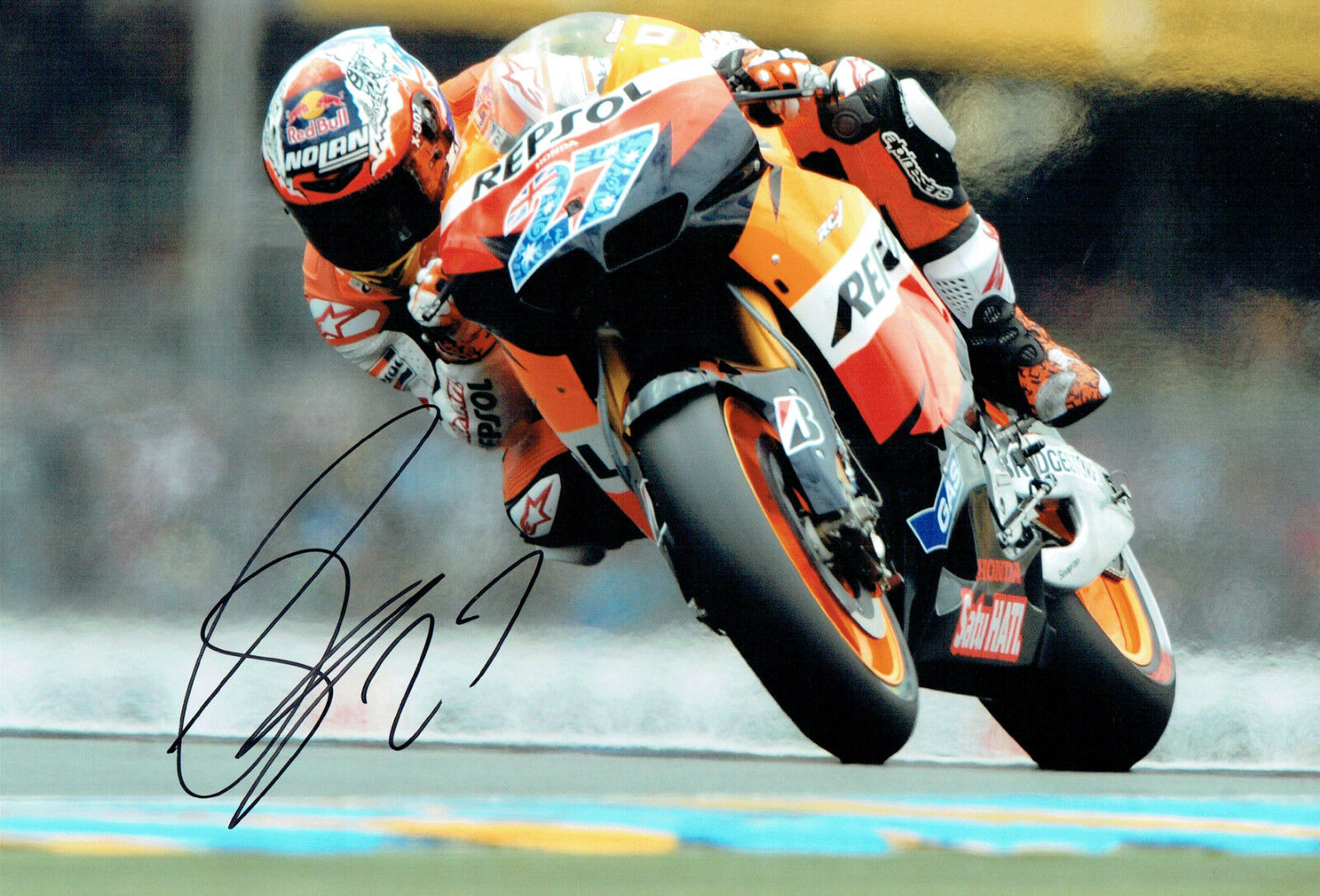 Casey STONER Autograph SIGNED Photo Poster painting 12x8 Repsol HONDA Rider AFTAL COA