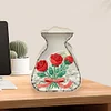 (US Local)Acrylic Wooden Rose Bag Shape Diamond Painting Piggy Bank Storage Box Kit