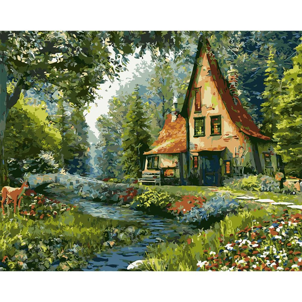 

40x50cm - Paint By Numbers River House, 501 Original