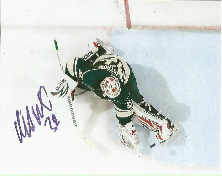 Minnesota Wild Niklas Backstrom Autographed 8x10 Photo Poster painting COA A