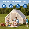 [US Local Warehouse] Inflatable Camping Tent with Pump Waterproof Oxford Blow Up Tent for Outdoors