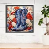 Diamond Painting-DIY Full Round Drill Flower Cowboy Boots（40*40CM)