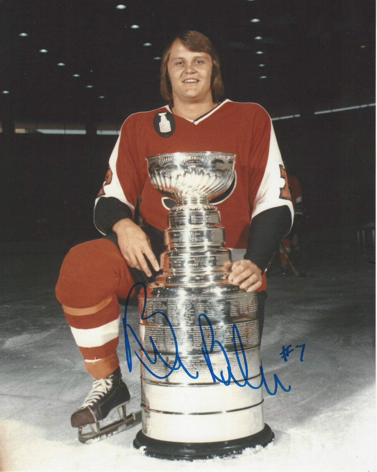 BILL BARBER PHILADELPHIA FLYERS HAND SIGNED AUTHENTIC 8X10 Photo Poster painting w/COA CANADA