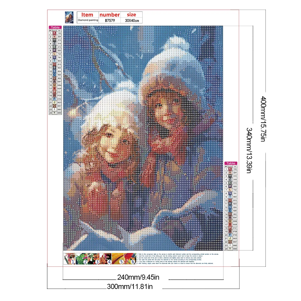 Diamond Painting - Full Round Drill - Kids Snowman(Canvas|30*40cm)