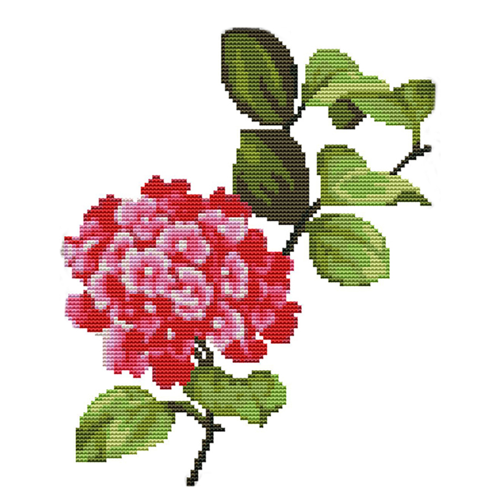 

29*26CM - 14CT Stamped Cross Stitch-Flowers Series, 501 Original