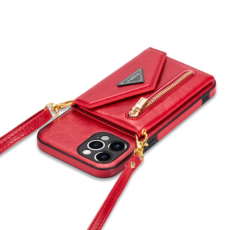 Suitable For iPhone13/14 Multifunctional Zipper Wallet Mobile Phone Case