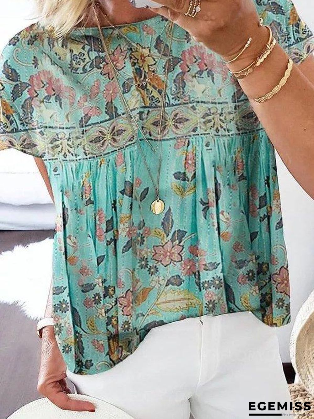 Casual Short Sleeve Shirts & Tops | EGEMISS