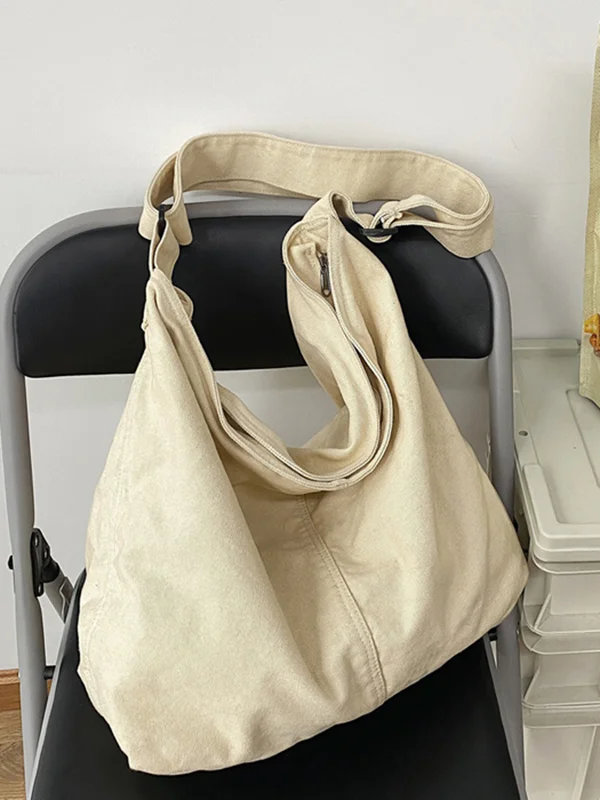 Casual Canvas Solid Color Bags Accessories