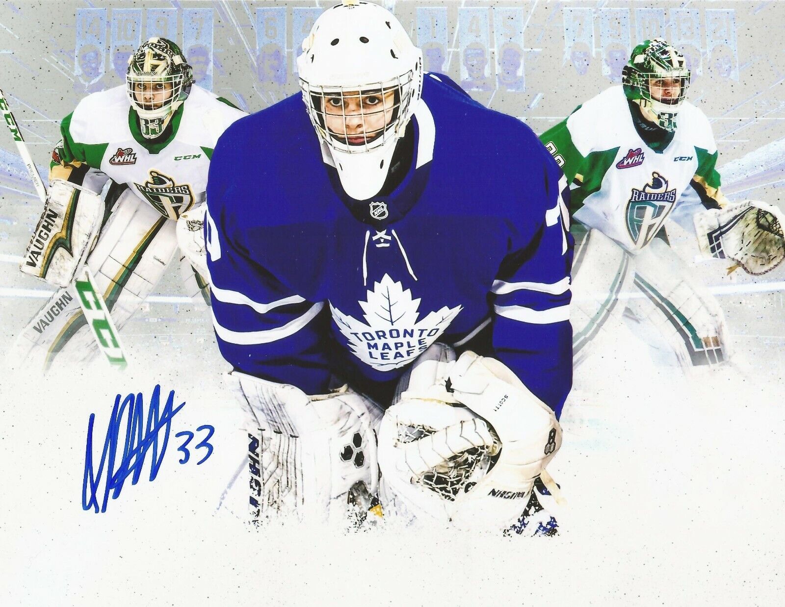 IAN SCOTT SIGNED TORONTO MAPLE LEAFS / PRINCE ALBERT RAIDERS 8x10 Photo Poster painting w/PROOF