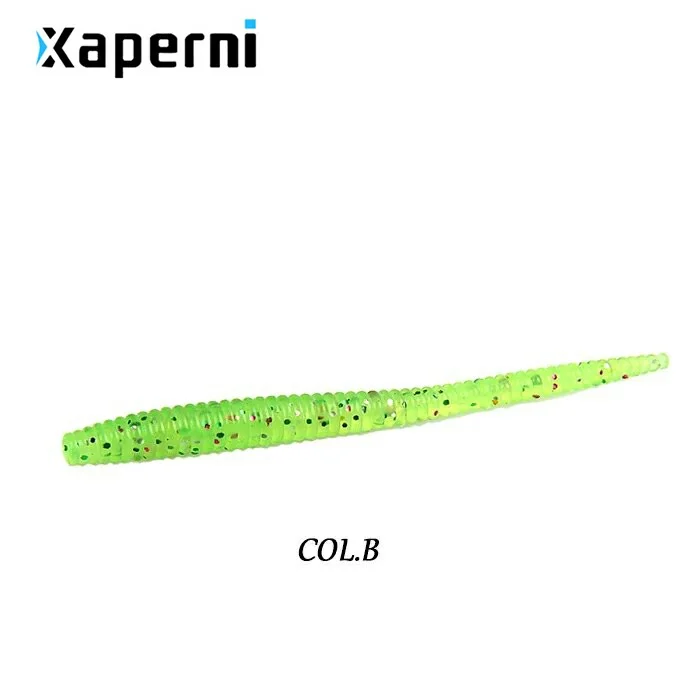 Xaperni worm Soft Lures 8cm 1.12g 20pcs/bag Fishing Artificial Silicone Bass Pike Minnow Swimbait Jigging Plastic Baits