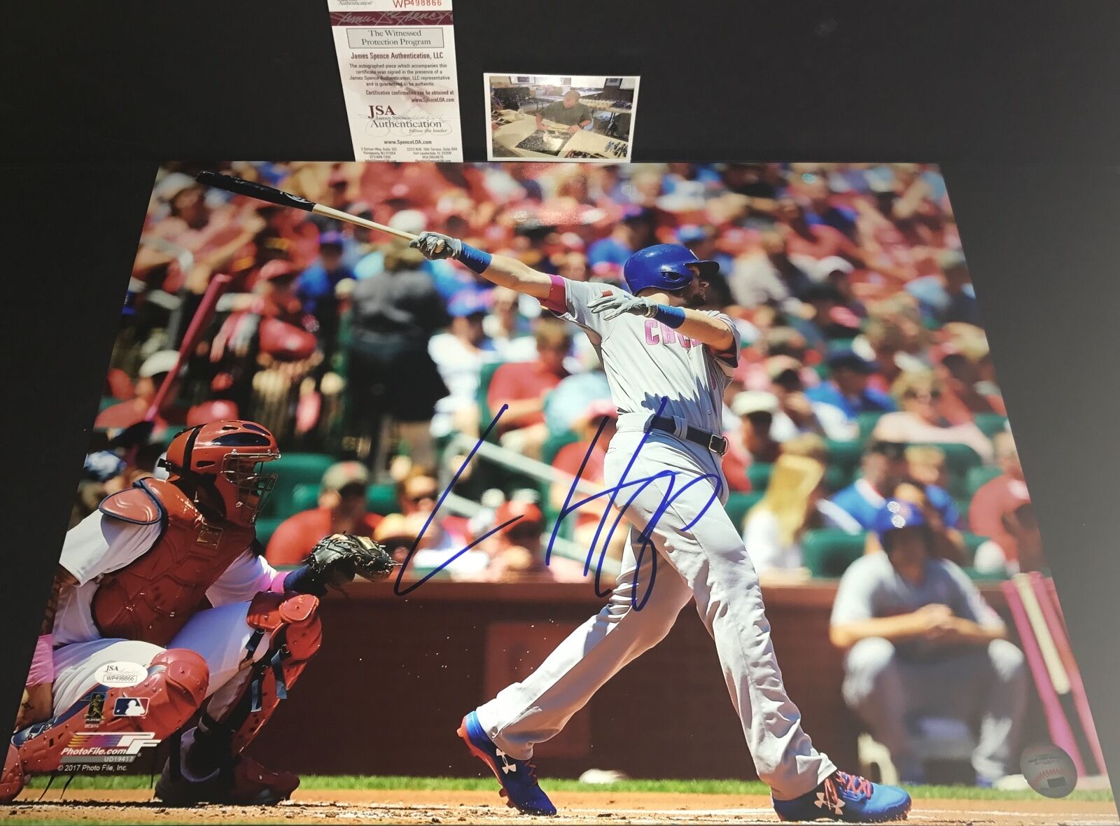 Ian Happ Chicago Cubs Autographed Signed 16x20 Photo Poster painting JSA WITNESS COA Debut