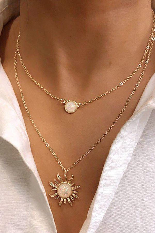 Sunflower Multi-layer Design Necklace shopify LILYELF