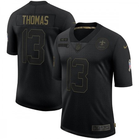 Men's New Orleans Saints #13 Michael Thomas 2020 Black Salute To Service Limited Stitched Jersey M1A5