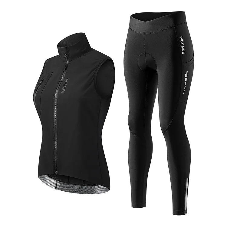  Women Cycling Suits Bicycle Vest & Long Pants