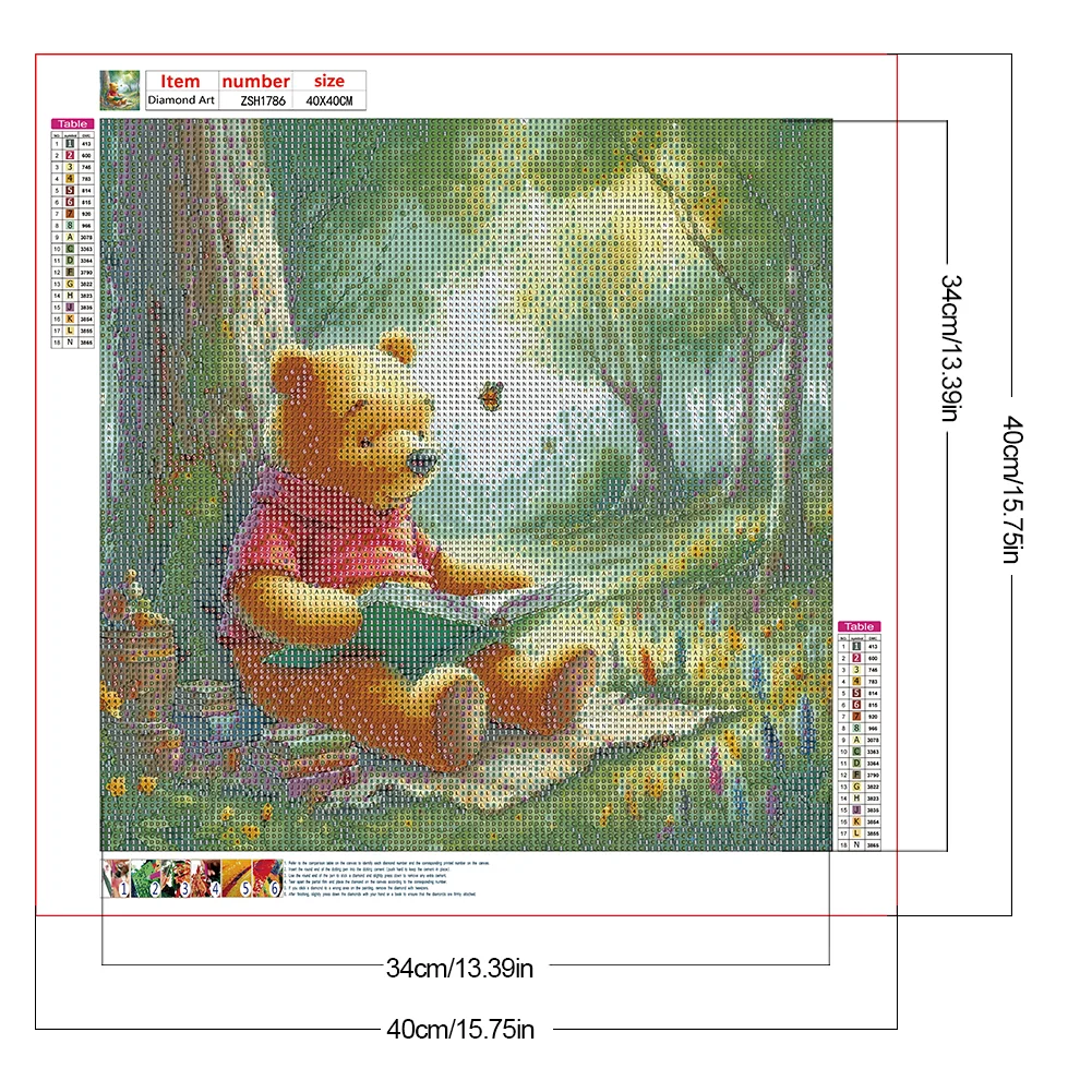 Diamond Painting - Full Round Drill - Winnie the Pooh(Canvas|40*40cm)