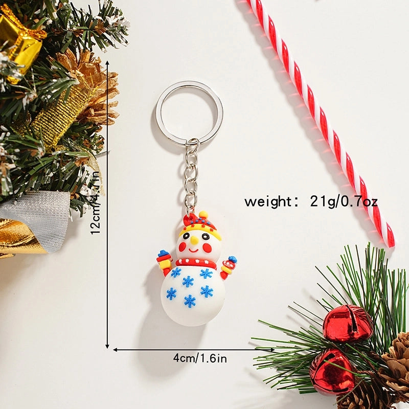 Cartoon Style Snowman Alloy Christmas Women’s Keychain