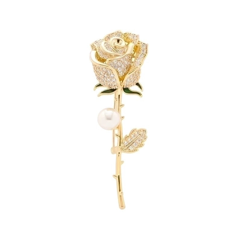 Elegant Pin Flower Alloy Inlay Artificial Pearls Rhinestones Women’s Brooches